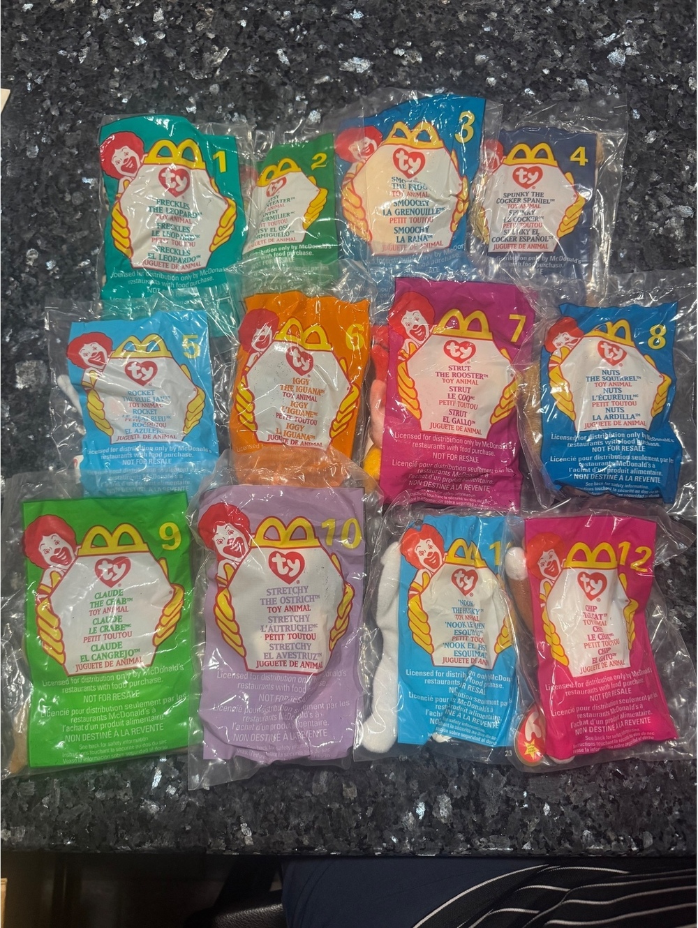 1999 McDonald's Beanie Babies complete set 12 new in bags